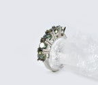 Handcrafted Seven Faceted Stones Zultanite Sterling Silver Ring, Color‑Shift Gemstone Jewelry