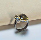 Handmade Sultanite Color Changing Ring: Art Deco Sterling Silver