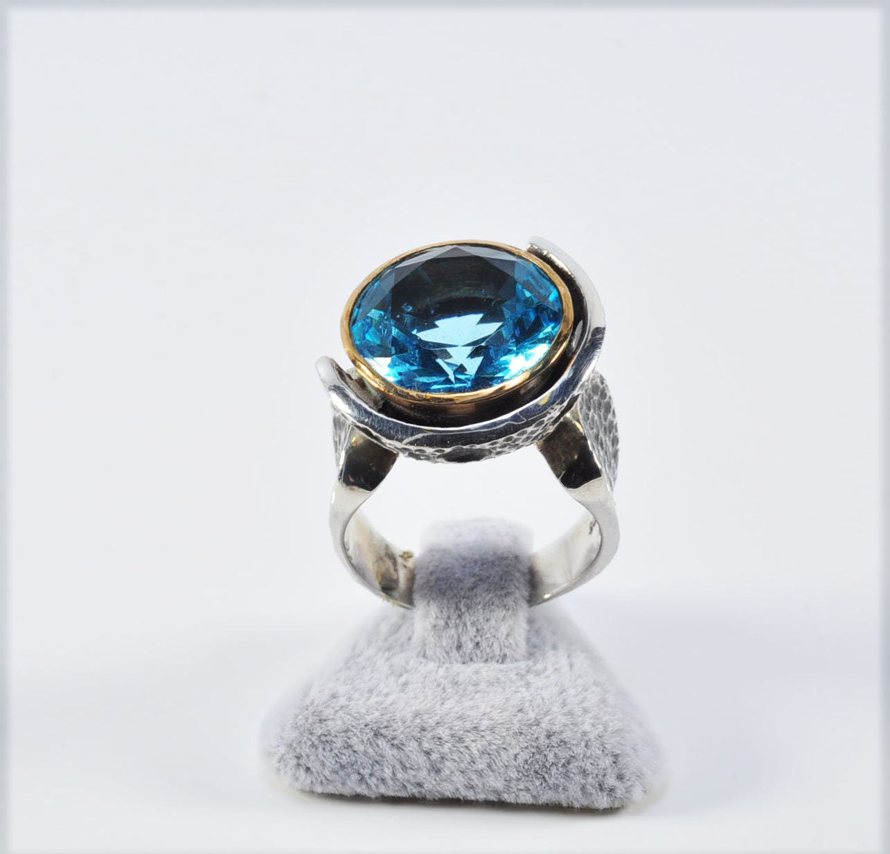 Handmade Aquamarine Silver Ring, Handcrafted Aquamarine Jewelry, 925 Sterling Silver AquamarineRing,Gift for her