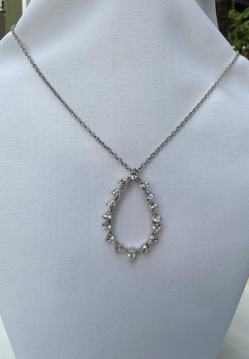 Sterling Silver Zircon Gemstone Necklace: Handmade Wedding Jewelry
