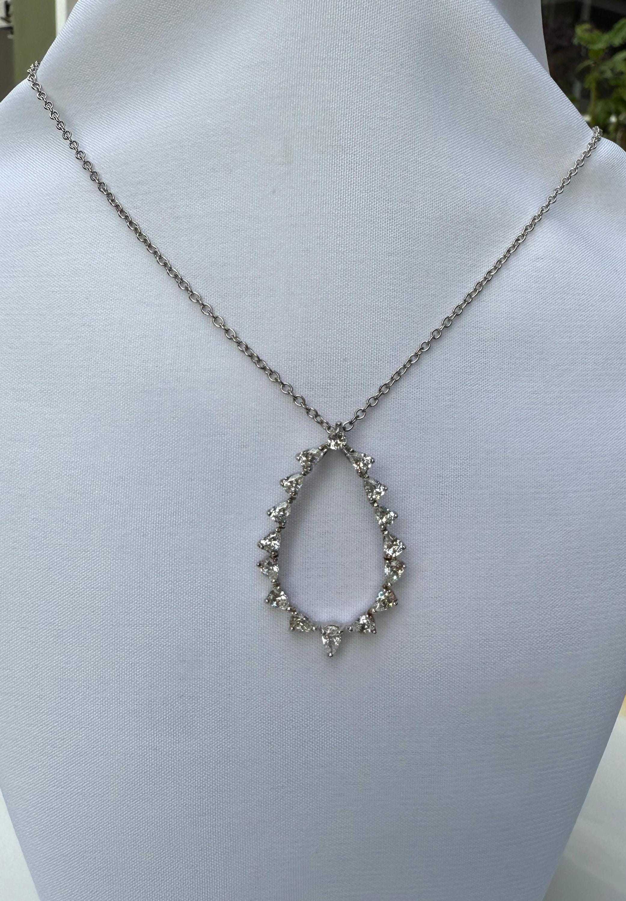 Sterling Silver Zircon Gemstone Necklace: Handmade Wedding Jewelry