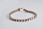 Handmade Genuine Zircon Gemstone Rose Silver Bracelet, Zircon Bracelet Jewelry,Handcrafted, Gift For Her, Wedding Gift