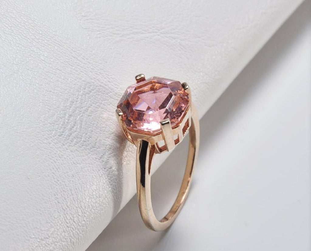 Handmade Rose Quartz Silver Ring, Handcrafted Rose Quartz Jewelry,Wedding Ring Gift, Rose Silver Rose Quartz Ring,Gift for her