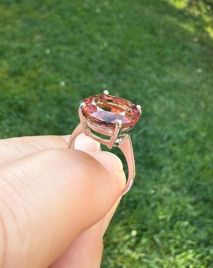 Handmade Sultanite Silver Ring: Color Changing Gemstone Jewelry