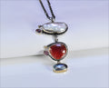 Handmade Genuine Natural Pearl Aquamarine Agate Silver Necklace Pearl Aquamarine Agate Jewelry,Pearl Aquamarine Agate  Pendant,Oval Cut
