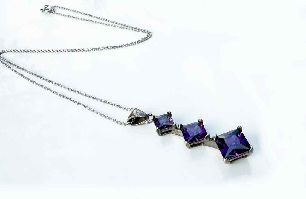 Handmade Amethyst 925 Sterling Silver Necklace: Gemstone Jewelry