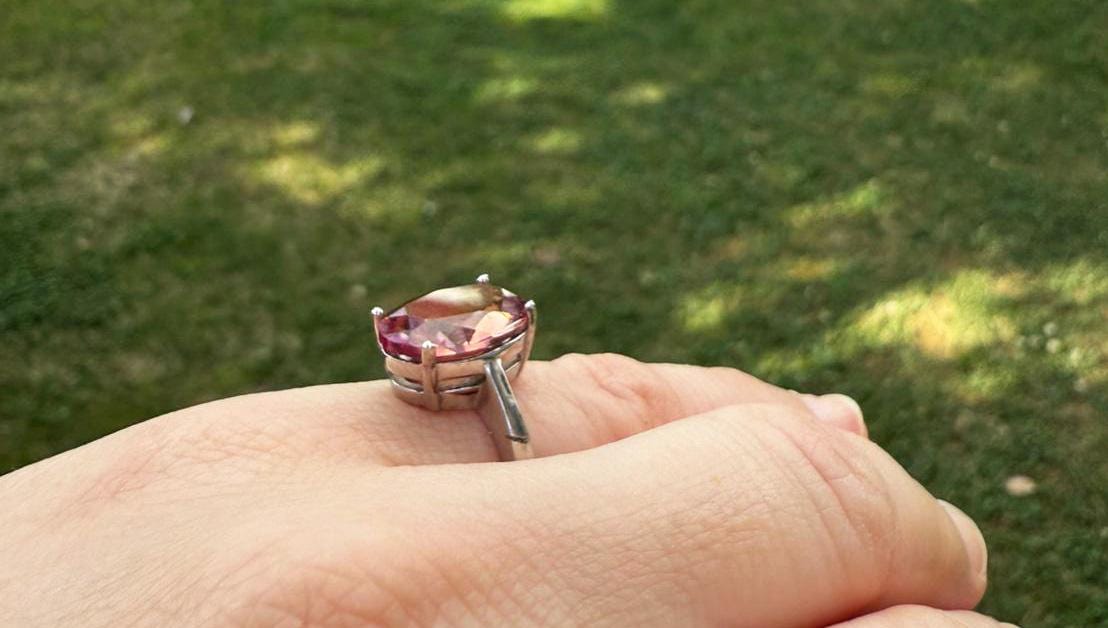 Handmade Sultanite Silver Color Changing Ring, Handcrafted Sultanite Jewelry,Wedding Ring Gift, Sultanite Art Deco Ring,Gift for Her