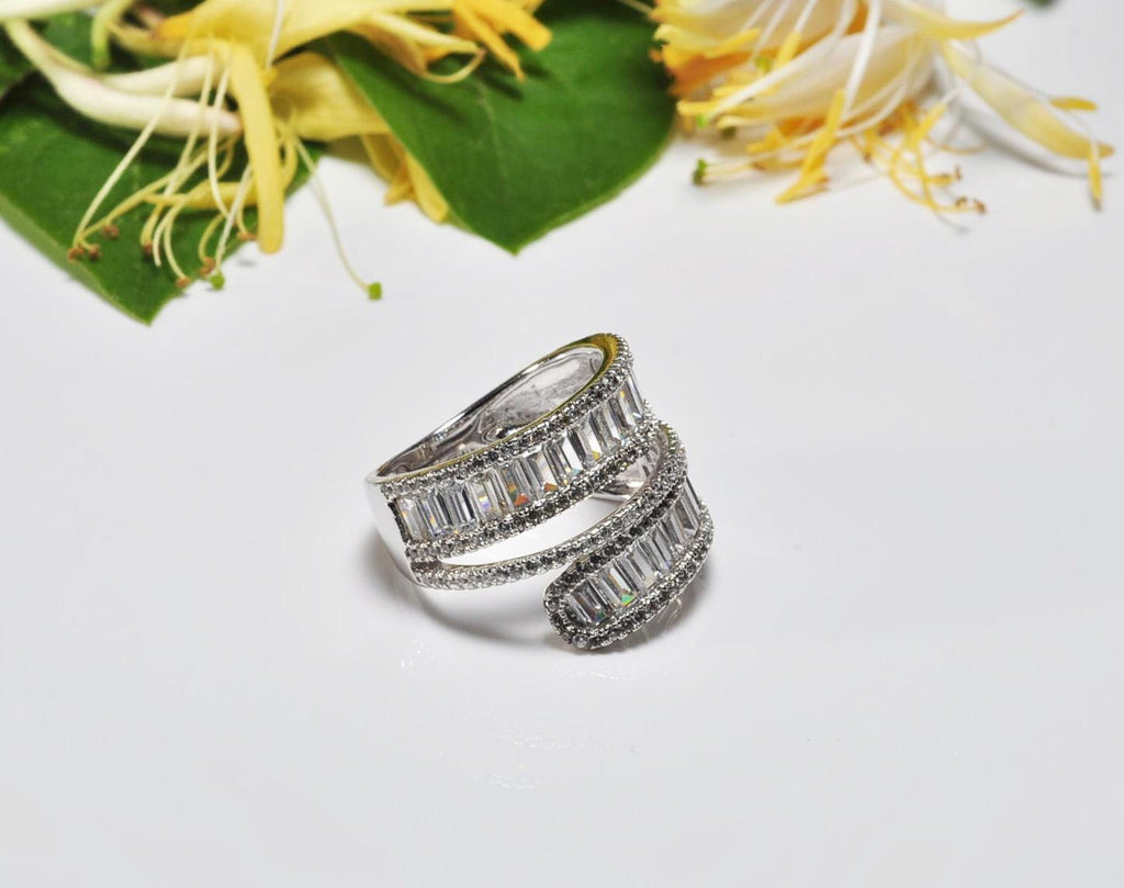 Handmade Zircon Silver Ring,925 Sterling Silver Genuine Zircon Ring,Zircon Jewelry Gift for Her, Wedding Ring Gift