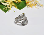 Handmade Zircon Silver Ring,925 Sterling Silver Genuine Zircon Ring,Zircon Jewelry Gift for Her, Wedding Ring Gift