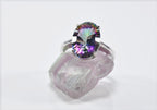 Handmade Mystic Topaz Silver Ring, Handcrafted Mystic Topaz Jewelry,Wedding Ring Gift, 925 Sterling Silver Mystic Topaz Ring,Gift for her