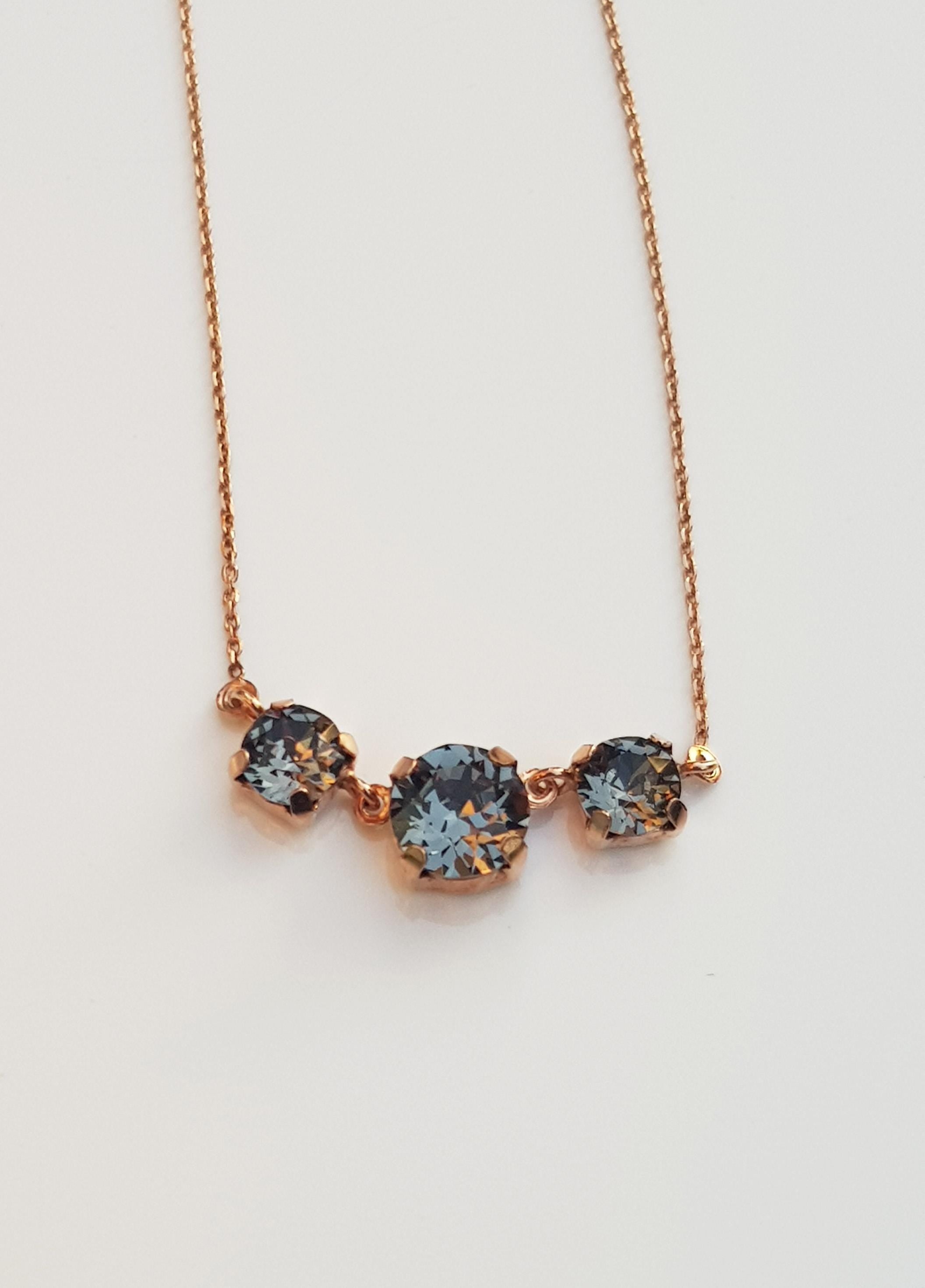 Handmade Aquamarine Rose Silver Necklace,Handcrafted Genuine Aquamarine Necklace, Aquamarine Gemstone Jewelry Gift for Her