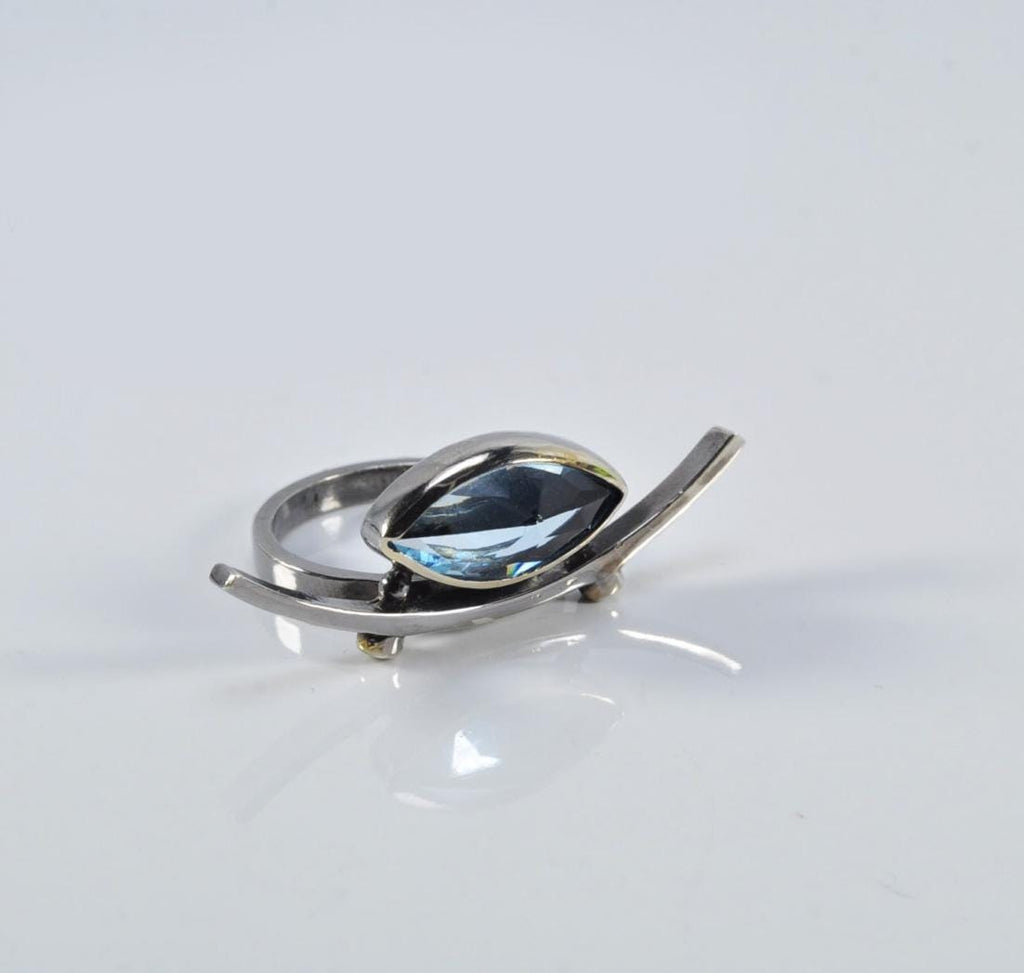 Handmade Aquamarine Ring: 925 Sterling Silver Jewelry Gift