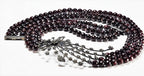Handmade Garnet and Zircon Silver Necklace,925 Sterling Silver Genuine Authentic Necklace, Garnet and Zircon Gemstone Jewelry Gift for Her