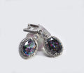 Enchanted Mystic Topaz and Zircon Earrings in 925 Sterling Silver,Handcrafted Mystic Topaz Gemstone Earring Gift for her