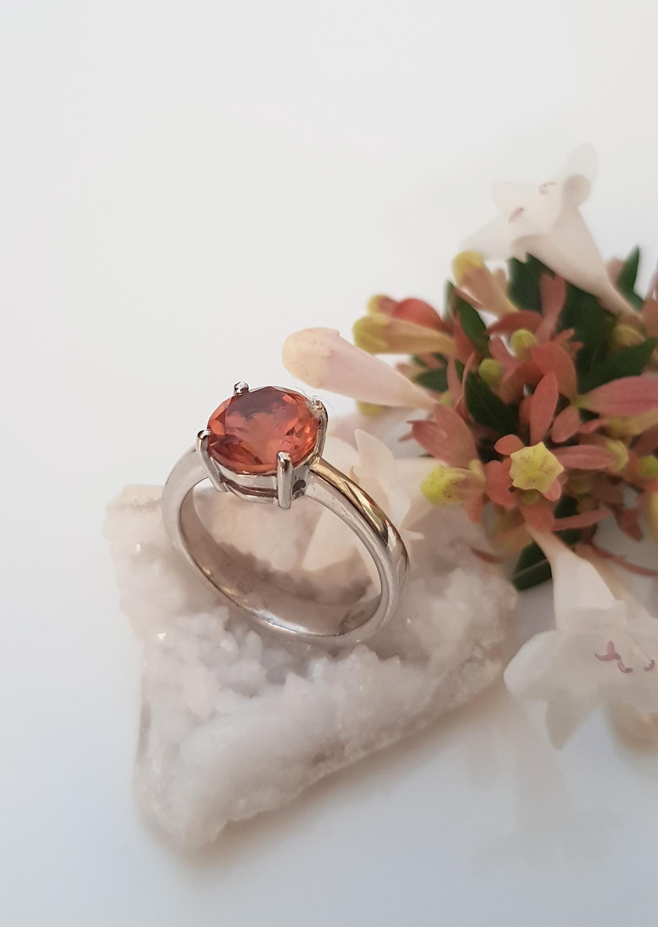 Handmade Color Changing Sultanite Silver Ring: Turkish Gemstone Jewelry