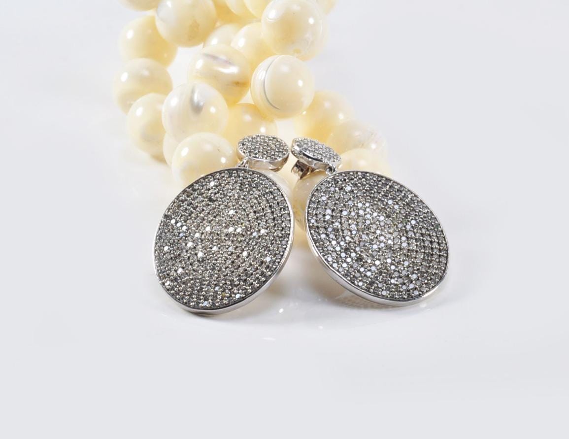 Handmade Sterling Silver Zircon Earrings: 925 Silver Jewelry