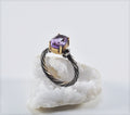 Handmade Genuine Amethyst Silver Ring, Handcrafted Amethyst Jewelry,Wedding Ring Gift, 925 Sterling Silver Amethyst Ring,Gift for her