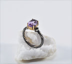 Handmade Genuine Amethyst Silver Ring, Handcrafted Amethyst Jewelry,Wedding Ring Gift, 925 Sterling Silver Amethyst Ring,Gift for her