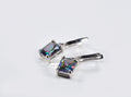 Handmade Unique Mystic Topaz Gemstone Earrings in 925 Sterling Silver,Handcrafted Mystic Topaz Earring, Gift for Her