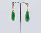 Handmade Rose Silver Jade Earrings with Zircon
