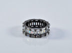 Handmade Zircon Silver Ring, Handcrafted Zircon Jewelry,Wedding Ring Gift, Black Silver Zircon Ring,Gift for her