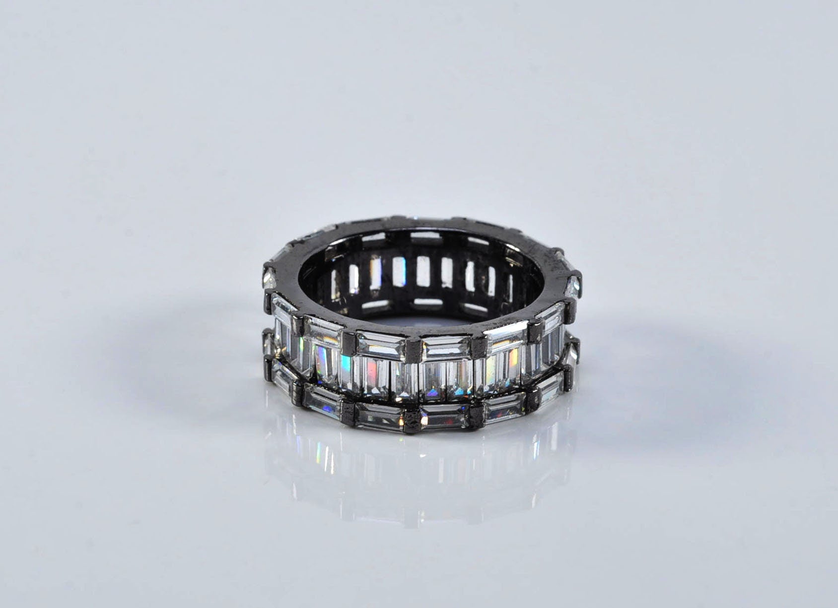 Handmade Zircon Silver Ring, Handcrafted Zircon Jewelry,Wedding Ring Gift, Black Silver Zircon Ring,Gift for her