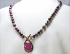 Handmade Tourmaline  Silver Necklace,925 Sterling Silver Genuine Authentic Necklace, Tourmaline  Gemstone Jewelry Gift for Her