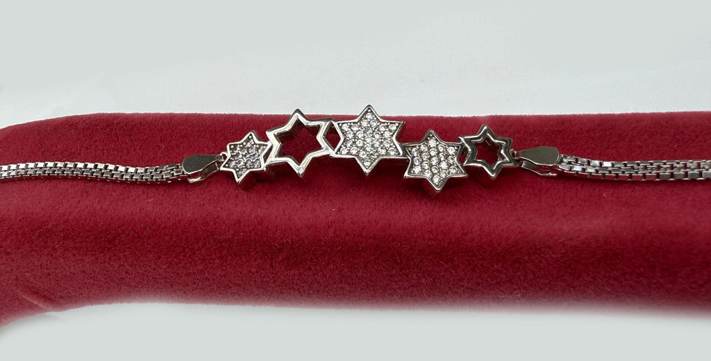 Handmade Zircon Gemstone Silver Bracelet: December Birthstone Jewelry