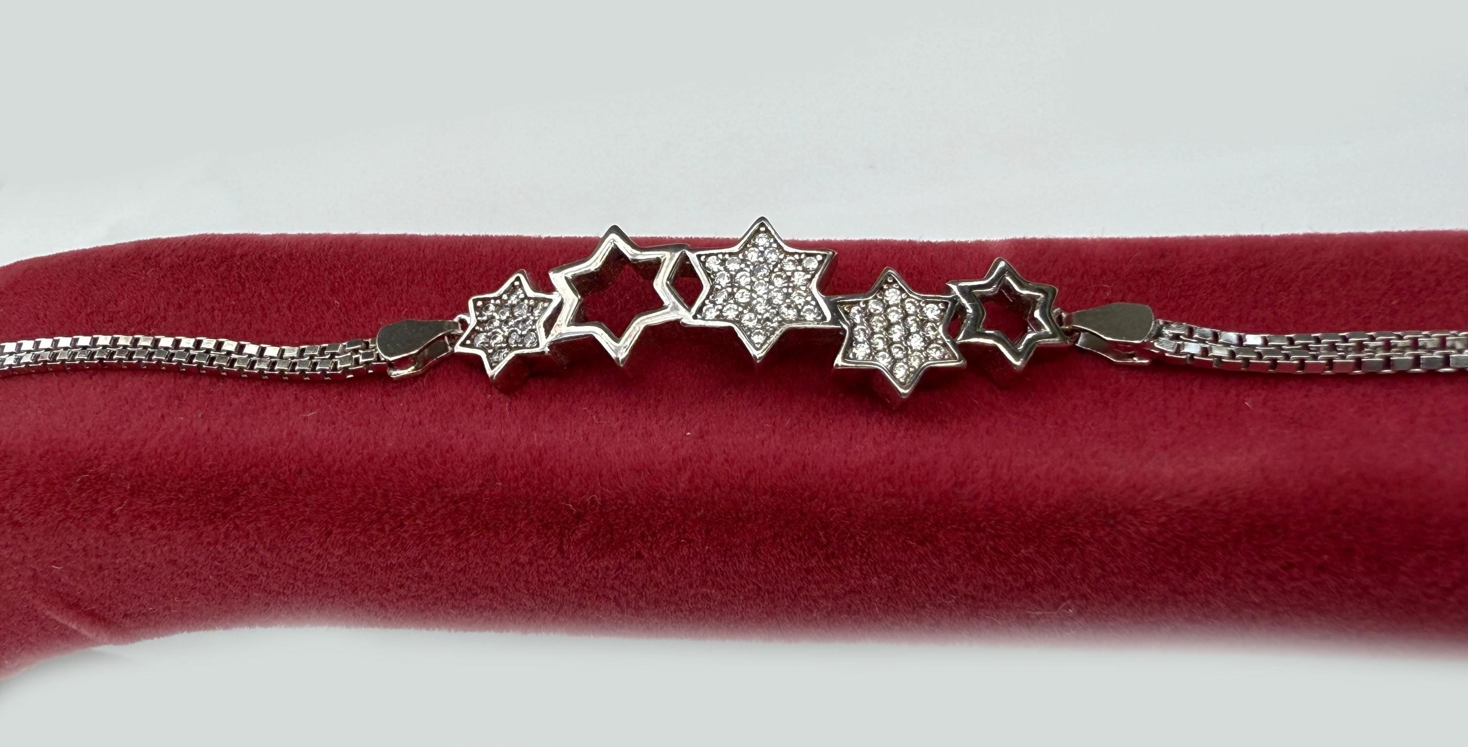 Handmade Zircon Gemstone Silver Bracelet: December Birthstone Jewelry