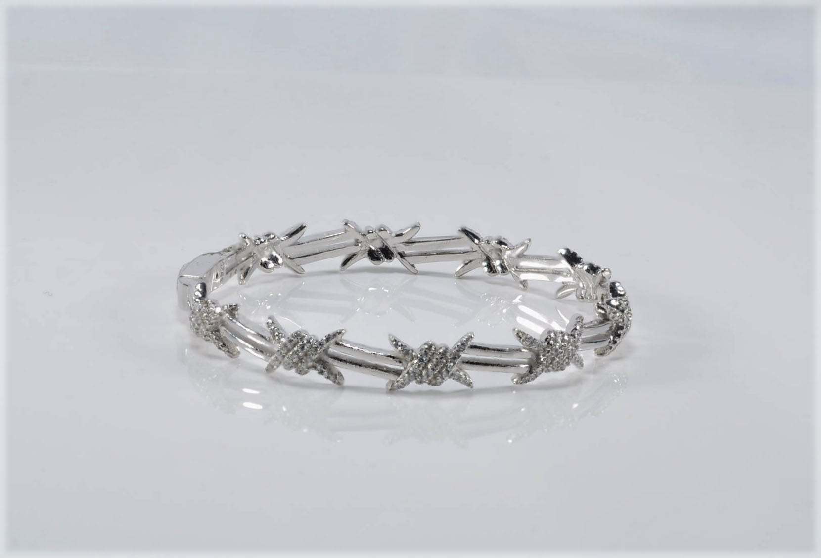 Handmade Genuine Zircon Gemstone Silver Bracelet, Zircon Bracelet Jewelry,Handcrafted, Gift For Her, Wedding Gift