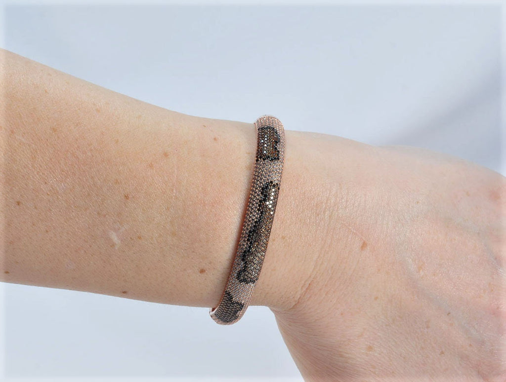 Handmade Genuine Zircon Gemstone Rose Silver Bracelet, Zircon Bracelet Jewelry,Handcrafted, Gift For Her, Wedding Gift