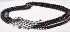 Handmade Garnet and Zircon Silver Necklace,925 Sterling Silver Genuine Authentic Necklace, Garnet and Zircon Gemstone Jewelry Gift for Her