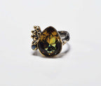 Handmade Sultanite Color Changing Ring: Art Deco Sterling Silver