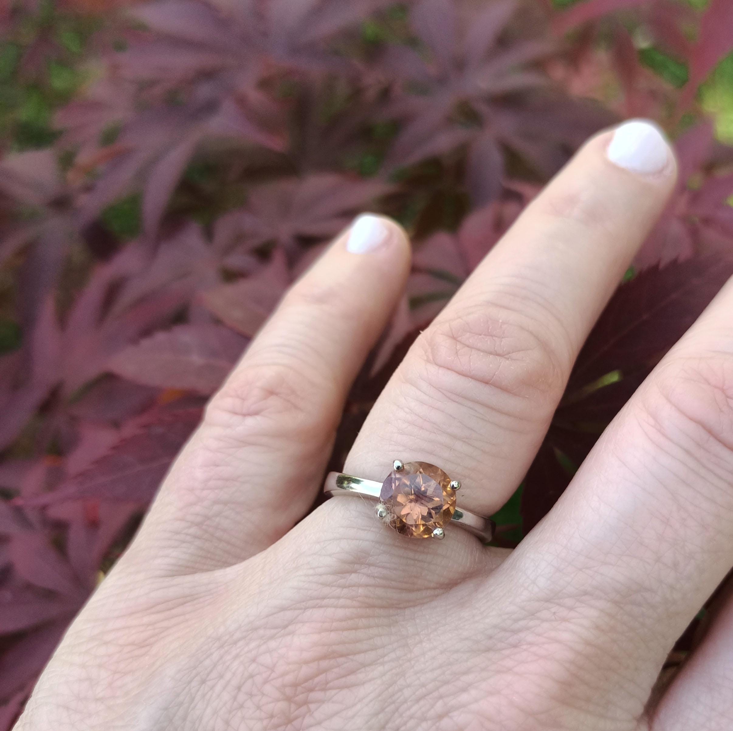 Handmade Color Changing Sultanite Silver Ring: Turkish Gemstone Jewelry