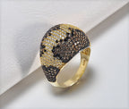 Handmade Zircon Silver Ring, Handcrafted Gold plated Zircon Jewelry,Wedding Ring Gift, Gold plated Silver Zircon Ring,Gift for her