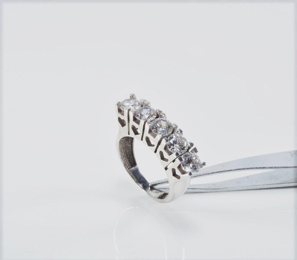 Handmade Zircon 925 Sterling Silver Ring, Handcrafted Zircon Jewelry,Wedding Ring Gift, Anniversary Gift for Her