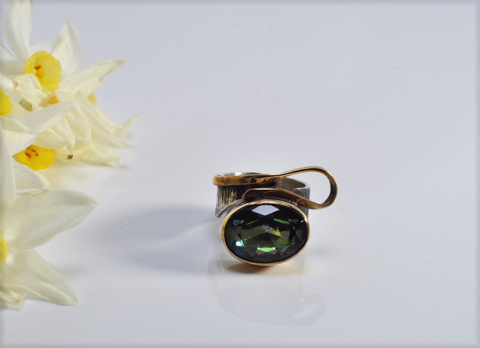 Handmade Genuine Mystic Topaz Silver Ring, Mystic Topaz Sterling Silver Jewelry,Mystic Topaz Gemstone Ring,Anniversary Ring Gift for Her