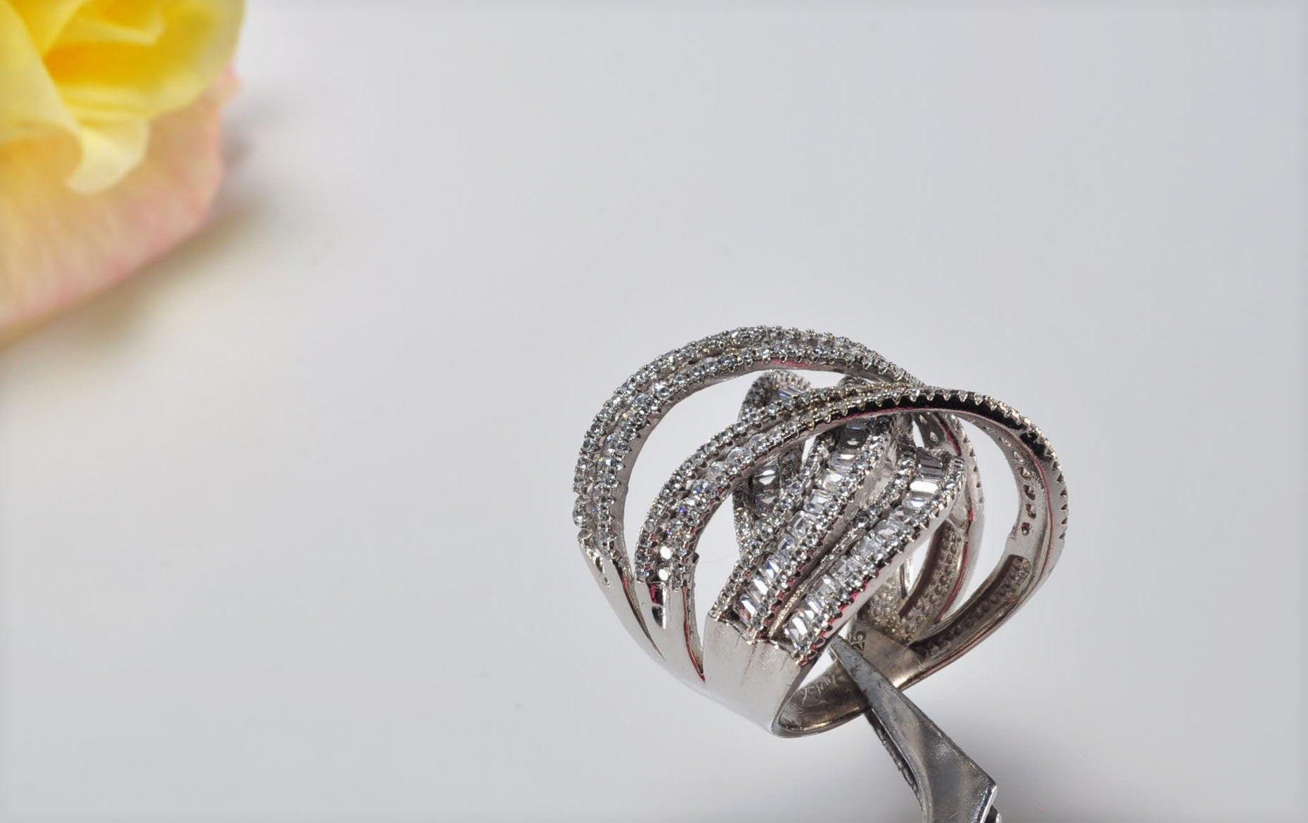 Handmade Zircon Silver Ring, Handcrafted Zircon Jewelry,Wedding Ring Gift, 925 Sterling Silver Zircon Ring,Gift for her