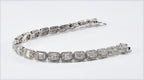 Handmade Genuine Baguette Zircon Gemstone Silver Bracelet, Zircon Bracelet Jewelry,Handcrafted, Gift For Her, Wedding Gift
