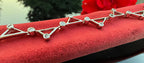Handmade Zircon Gemstone Silver Bracelet: December Birthstone Jewelry