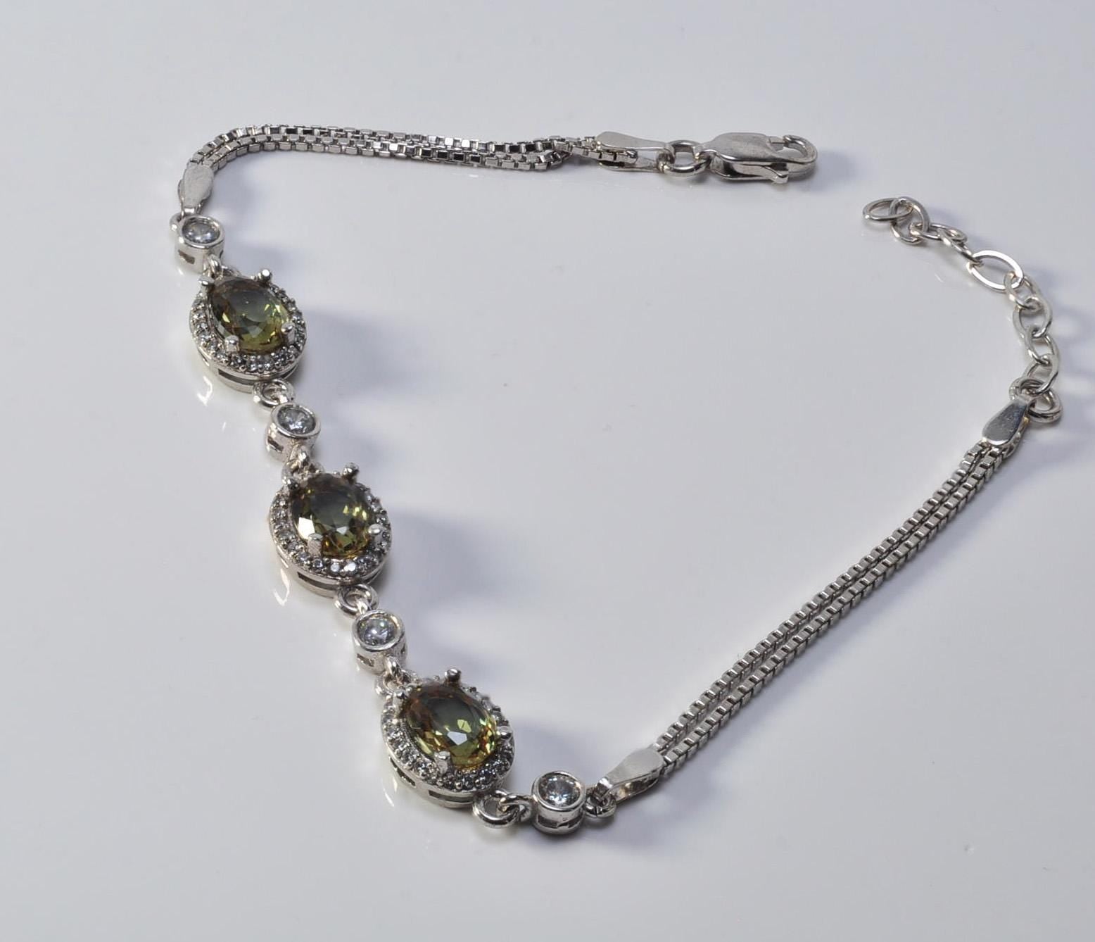 Handmade Color Changing Sultanite Bracelet, Sterling Silver Jewelry