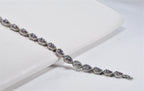 Handmade Genuine Mystic Topaz and Zircon Gemstone Silver Bracelet, Mystic Topaz and Zircon Bracelet Jewelry,Wedding Gift, Anniversary Gift
