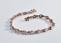 Handmade Genuine Zircon Gemstone Rose Silver Bracelet, Zircon Bracelet Jewelry,Handcrafted, Gift For Her, Wedding Gift