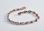 Handmade Genuine Zircon Gemstone Rose Silver Bracelet, Zircon Bracelet Jewelry,Handcrafted, Gift For Her, Wedding Gift