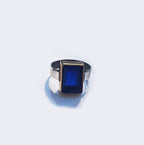 Handmade Sapphire Ring: 925 Sterling Silver Wedding Band