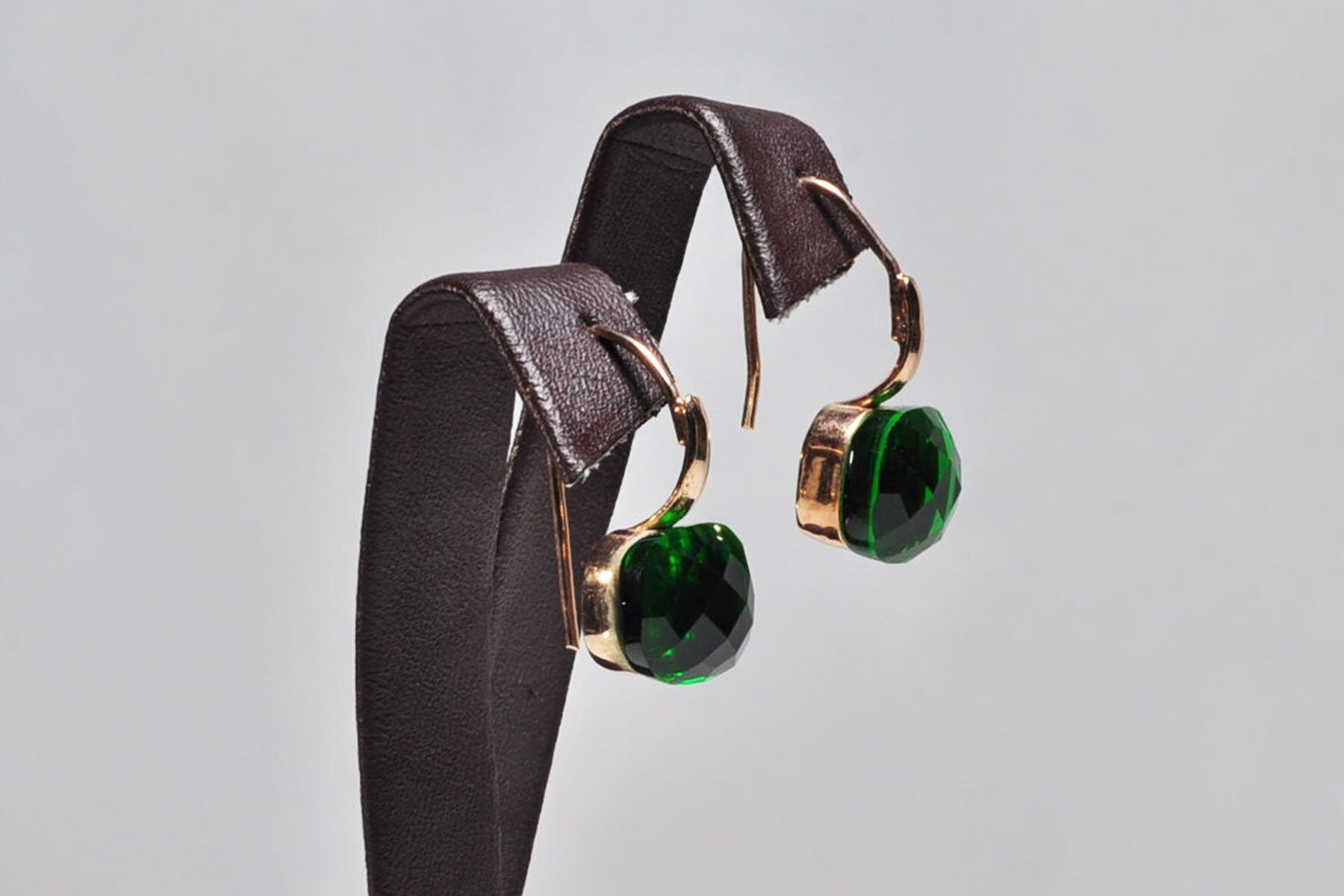 Handmade Genuine Natural Jade Silver Earring,Jade Earring Jewelry,Rose Silver Band Jade Earring,Crystal Cut Earring,Stud Earring,Handcrafted