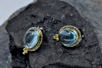 Handmade Aquamarine Silver Earring,Aquamarine Gemstone Earring,Oval Cut Earring,Gift for her
