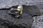 Handmade Emerald Rutile Quartz and Ruby Silver Ring, Multistone Silver Ring, Handcrafted Jewelry Ring, Gift for Her
