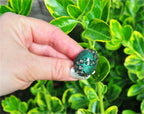 Handmade Emerald and Zircon Silver Ring, Handcrafted Emerald and Zircon Jewelry, 925 Sterling Silver Emerald and Zircon Ring,Gift for Her