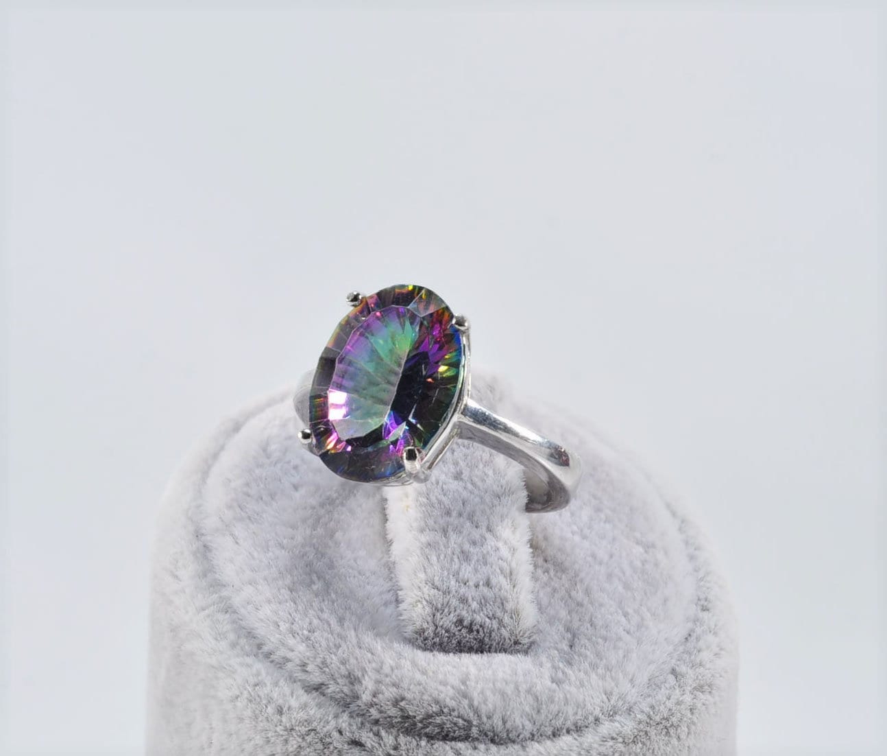 Handmade Mystic Topaz Silver Ring, Handcrafted Mystic Topaz Jewelry,Wedding Ring Gift, 925 Sterling Silver Mystic Topaz Ring,Gift for her